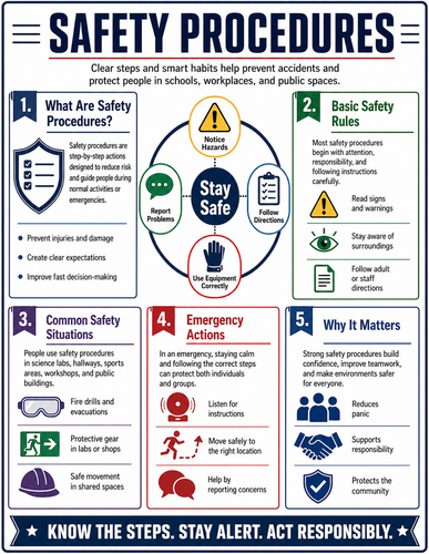 Safety Procedures I High School I Infographic