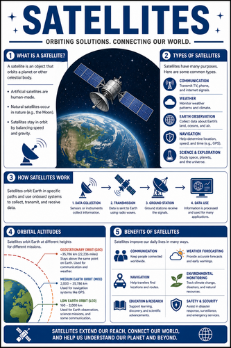 Satellites I High School I Infographic