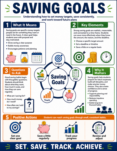 Saving Goals I High School I Infographic