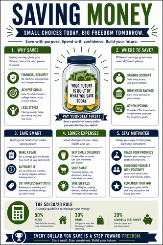 Saving Money I High School I Infographic