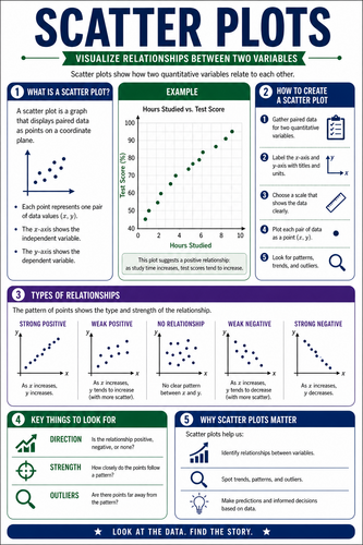 Scatter Plots I High School I Infographic
