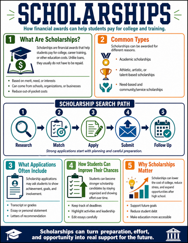 Scholarships I High School I Infographic