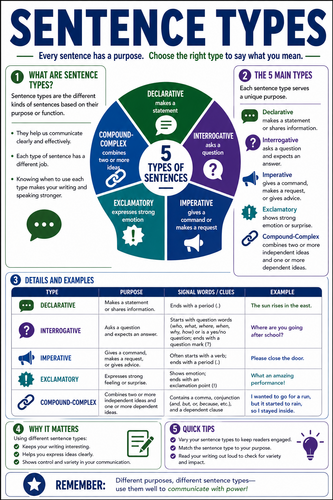 Sentence Types I High School I Infographic