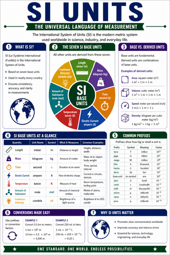 SI Units I High School I Infographic