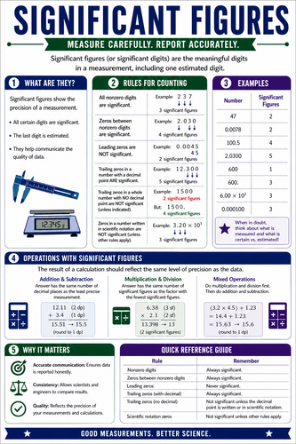 Significant Figures I High School I Infographic