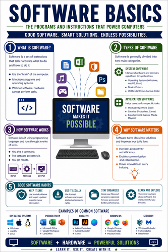 Software Basics I High School I Infographic