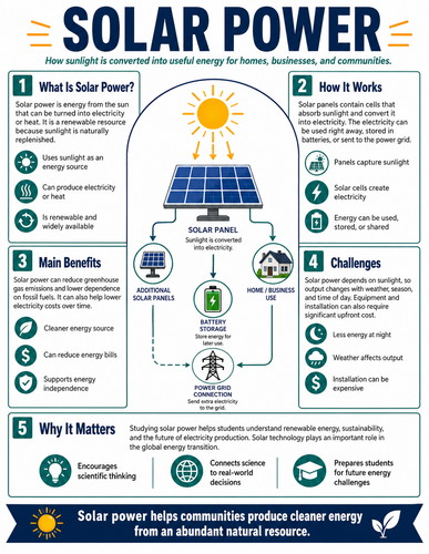 Solar Power I High School I Infographic