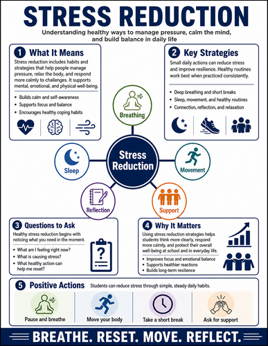 Stress Reduction I High School I Infographic
