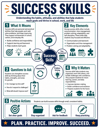 Success Skills I High School I Infographic