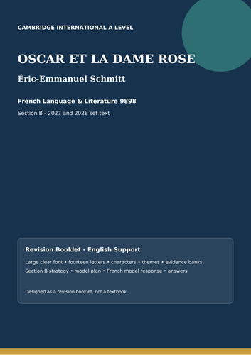 Oscar et la dame rose French A Level Revision Bundle
