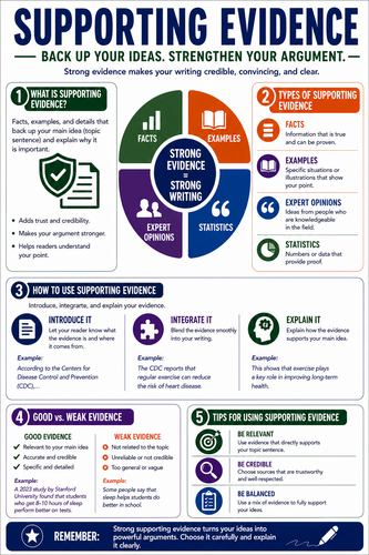 Supporting Evidence I High School I Infographic
