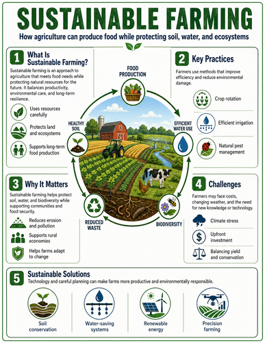 Sustainable Farming I High School I Infographic