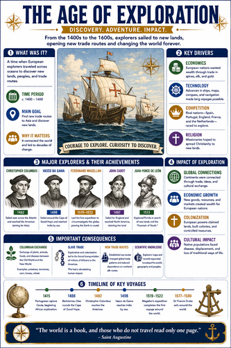 The Age of Exploration I High School I Infographic