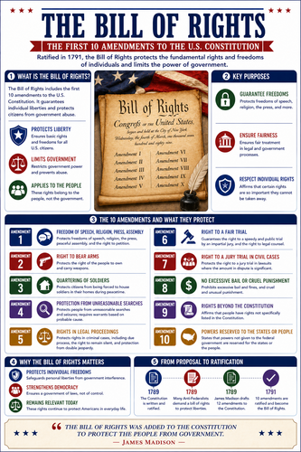 The Bill of Rights I High School I Infographic