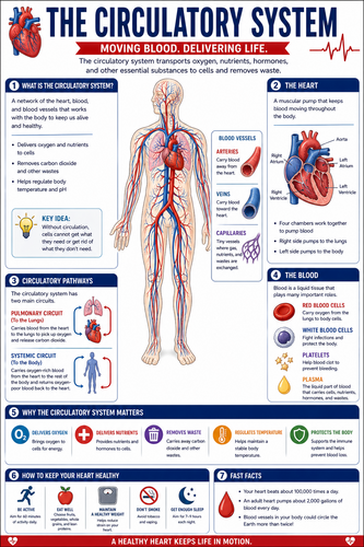 The Circulatory System I High School I Infographic