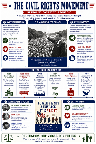 The Civil Rights Movement I High School I Infographic