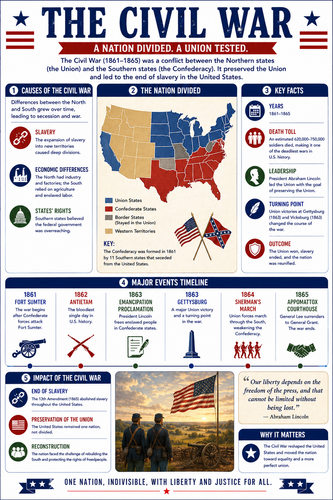 The Civil War I High School I Infographic