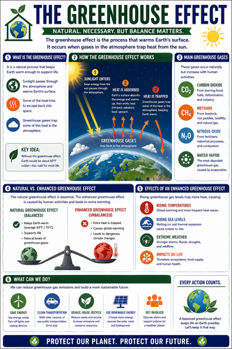 The Greenhouse Effect I High School I Infographic