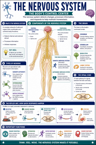 The Nervous System I High School I Infographic