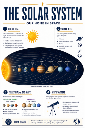 The Solar System I High School I Infographic