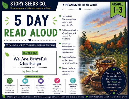 We Are Grateful: Otsaliheliga | 5-Day Read-Aloud Unit | Grades 1–3