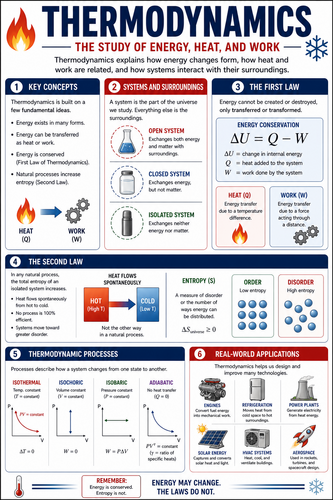 Thermodynamics I High School I Infographic