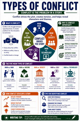 Types of Conflict I High School I Infographic