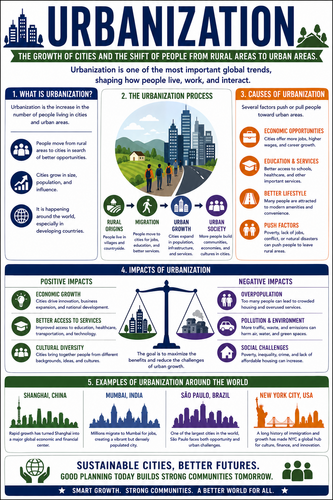 Urbanization I High School I Infographic