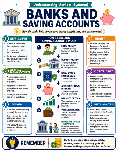 Banks and Savings Accounts I Infographic