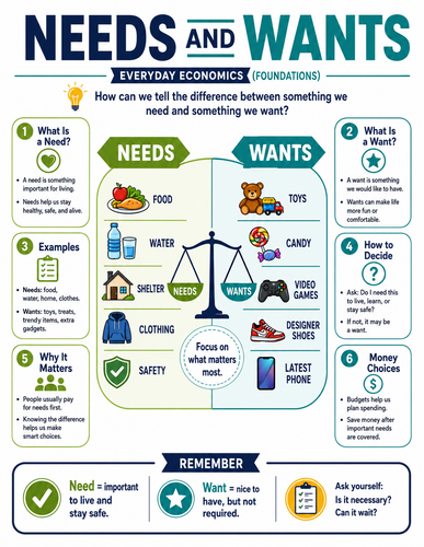 Needs and Wants I Infographic