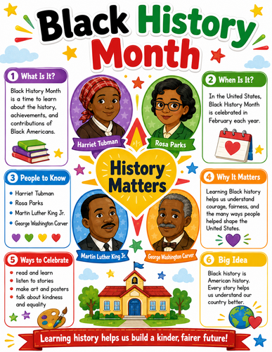 Black History Month I Elementary School I Infographic