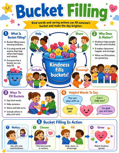 Bucket Filling I Elementary School I Infographic