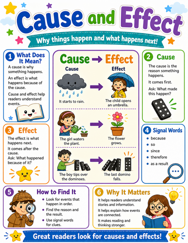 Cause and Effect I Elementary School I Infographic