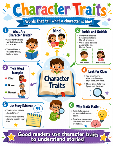 Character Traits I Elementary School I Infographic