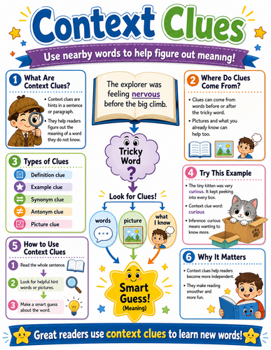 Context Clues I Elementary School I Infographic