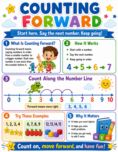 Counting Forward I Elementary School I Infographic