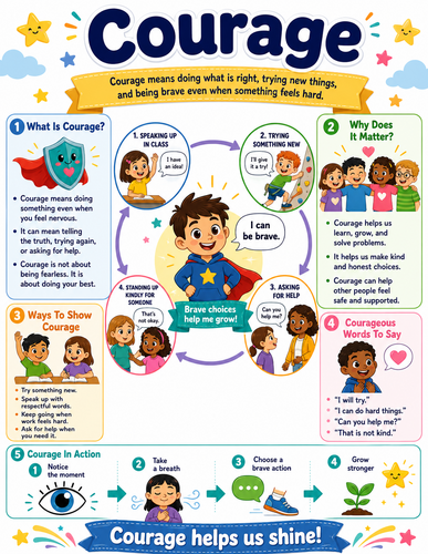 Courage I Elementary School I Infographic