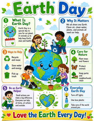 Earth Day I Elementary School I Infographic