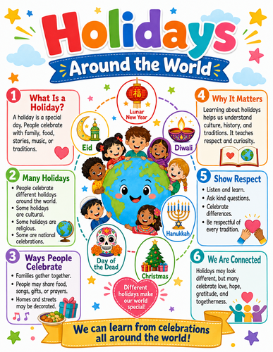 Holidays I Elementary School I Infographic