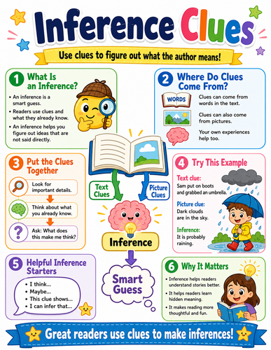 Inference Clues I Elementary School I Infographic