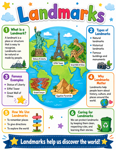 Landmarks I Elementary School I Infographic