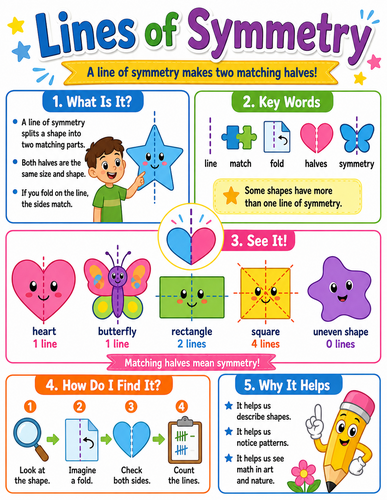 Lines of Symmetry I Elementary School I Infographic