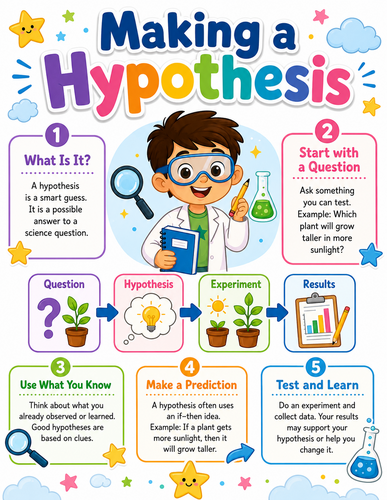 Making a Hypothesis I Elementary School I Infographic