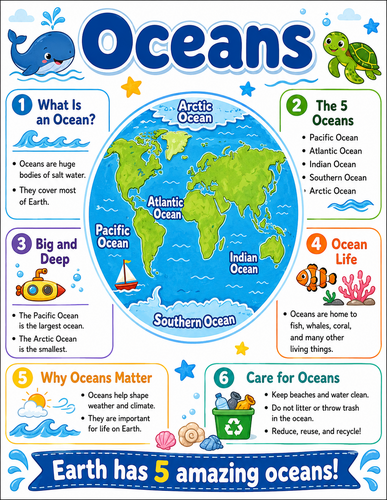 Oceans I Elementary School I Infographic