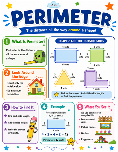 Perimeter I Elementary School I Infographic