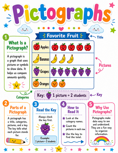 Pictographs I Elementary School I Infographic