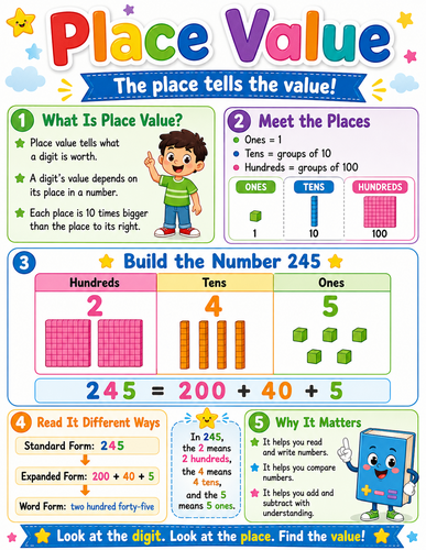 Place Value I Elementary School I Infographic