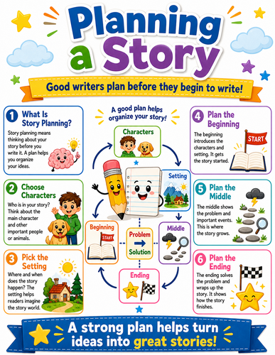 Planning a Story I Elementary School I Infographic