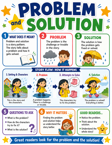 Problem Solution I Elementary School I Infographic