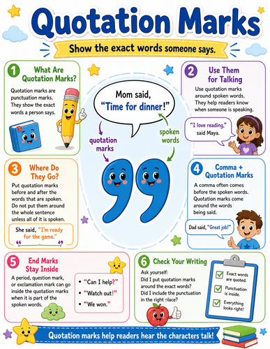 Quotation Marks I Elementary School I Infographic